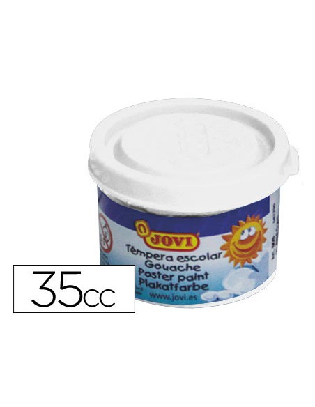Tempera escolar jovi 35 ml color blanco
