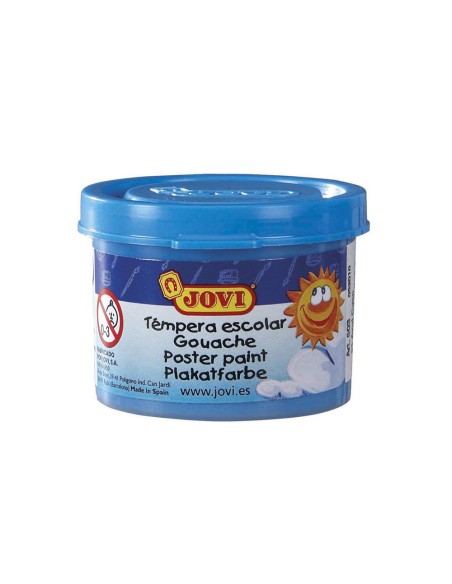 Tempera escolar jovi 35 ml color azul cian