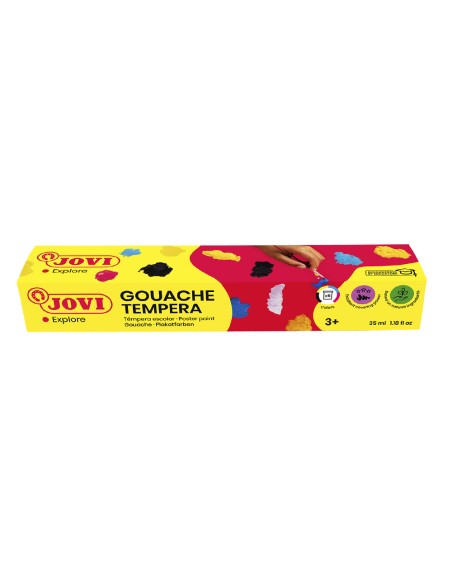Tempera escolar jovi 35 ml caja de 5 colores surtidos