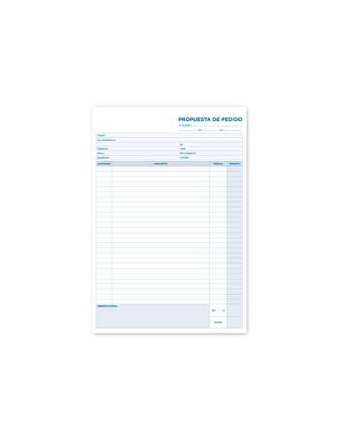 Talonario liderpapel pedidos folio original 125