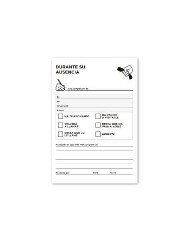 Talonario liderpapel ausentes octavo original 103