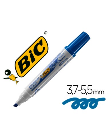 Rotulador bic velleda para pizarra azul punta...