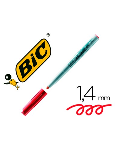 Rotulador bic velleda para pizarra rojo punta...