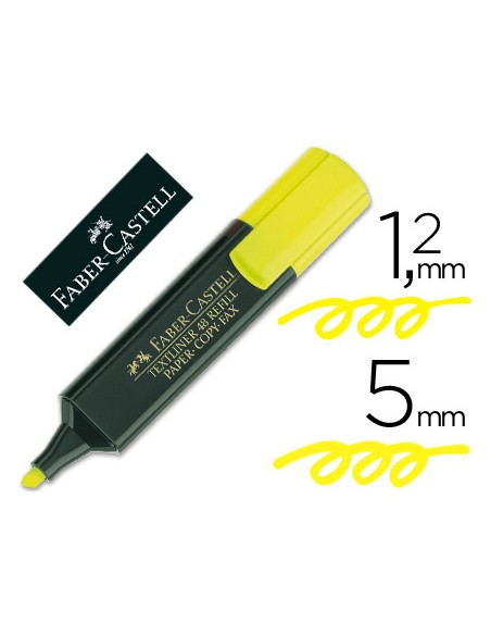 Rotulador faber castell fluorescente textliner 48 amarillo