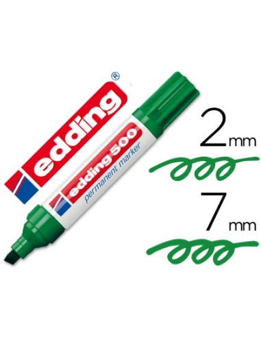Rotulador edding marcador permanente 500 verde...