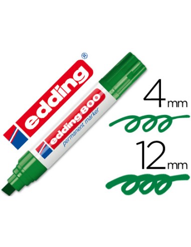 Rotulador edding marcador permanente 800 verde...