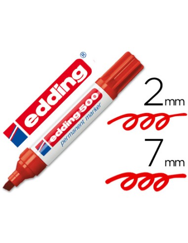 Rotulador edding marcador permanente 500 rojo...