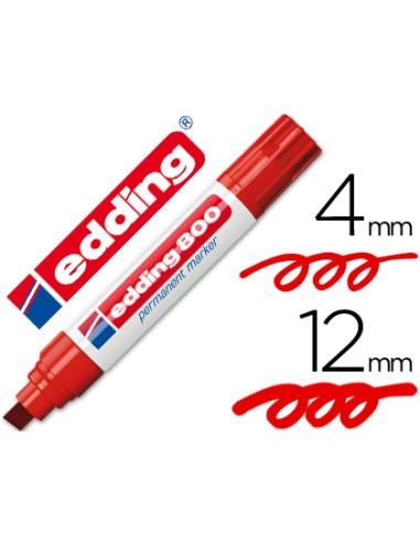 Rotulador edding marcador permanente 800 rojo...