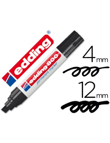Rotulador edding marcador permanente 800 negro...