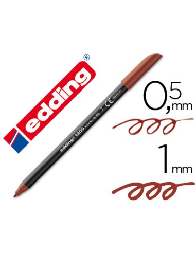 Rotulador edding punta fibra 1200 marron n.7...
