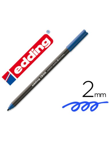 Rotulador edding punta fibra 1300 azul punta...