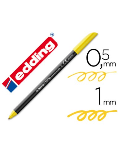 Rotulador edding punta fibra 1200 amarillo n.5...