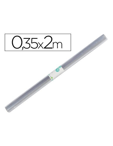 Rollo plastico forralibros 0,35x2 m liderpapel