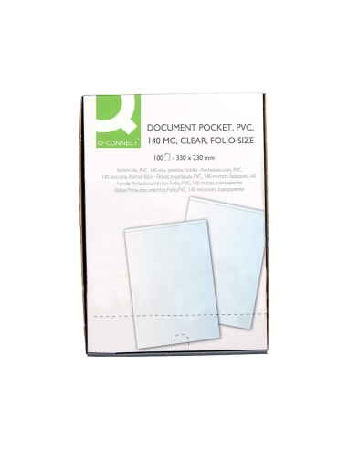 Funda portadocumento q-connect folio 140 micras...