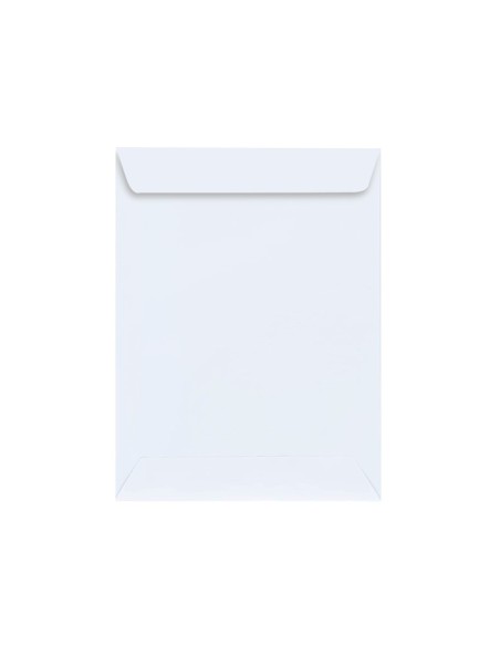 Sobre liderpapel bolsa blanco 260x360 mm solapa tira de silicona papel offset 100 gr caja de 250 unidades