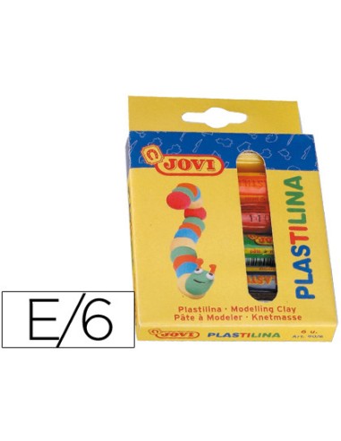 Plastilina jovi estuche de 6 barras colores...