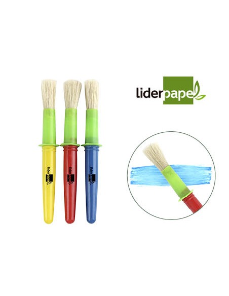 Pinceles escolares liderpapel grueso