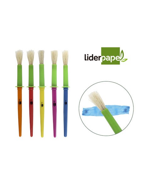 Pinceles escolares liderpapel mediano