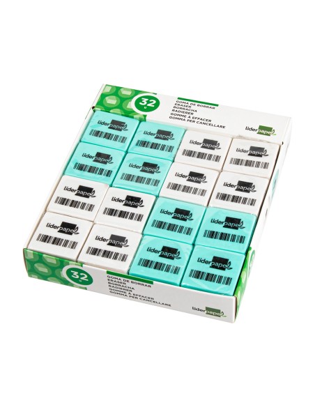 Goma de borrar liderpapel tipo miga de pan para lapiz cuadrada