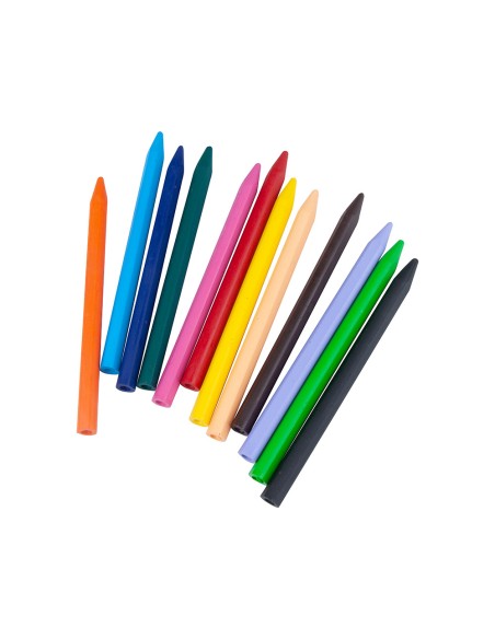 Lapices cera liderpapel caja de 12 unidades colores surtidos