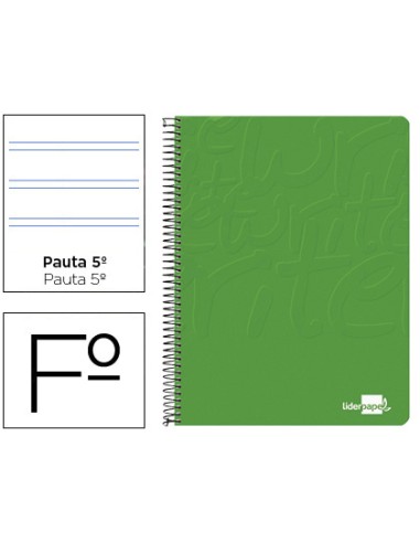 Cuaderno espiral liderpapel folio write tapa...