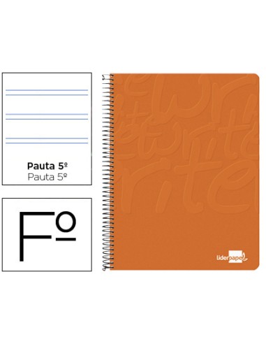 Cuaderno espiral liderpapel folio write tapa...