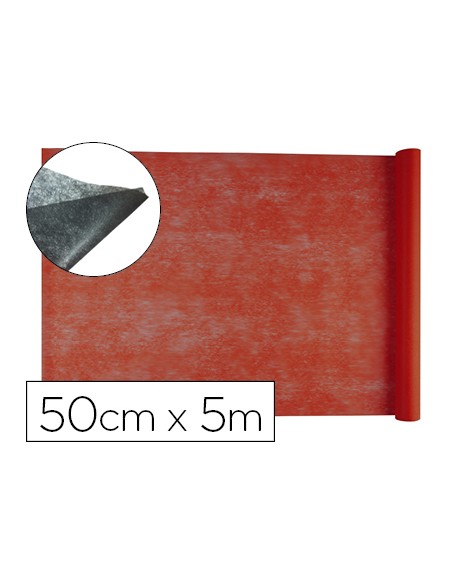 Tejido sin tejer liderpapel terileno 25 g/m2 rollo de 5 mt rojo