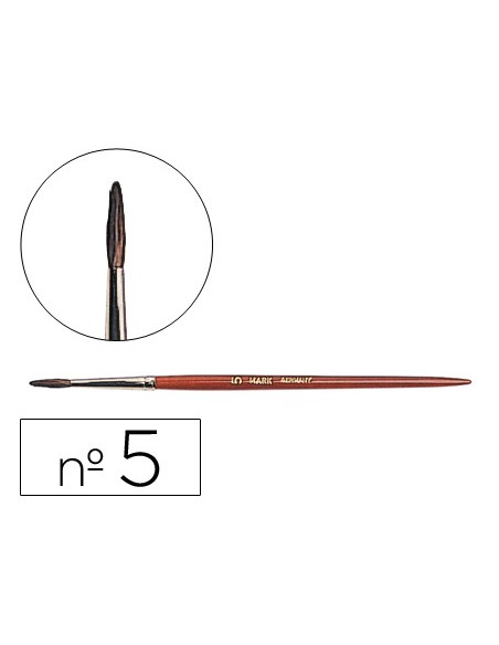 Pinceles acuarela liderpapel nº 5 virola cromada pelo engomado