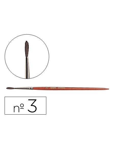 Pinceles acuarela liderpapel nº3 virola cromada pelo engomado