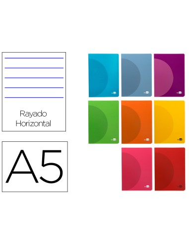Libreta liderpapel 360 tapa de plastico a5 48...