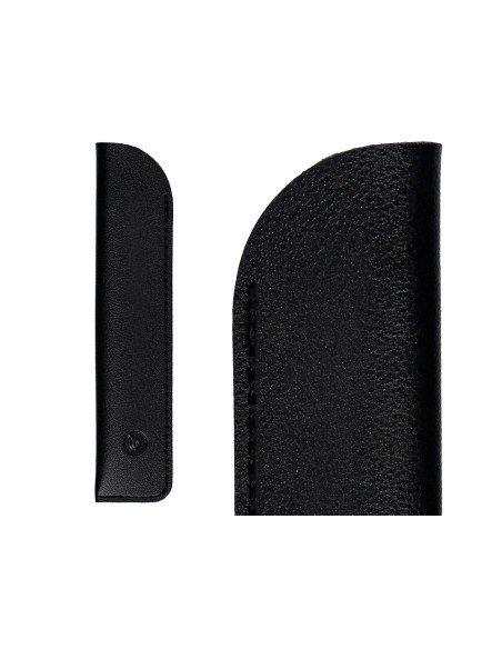 Pluma y funda de similpiel belius space b color minimalista negro tinta azul caja de diseño