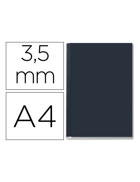 Tapa de encuadernacion channel rigida 35560 negra lomo aa capacidad 10/35 hojas