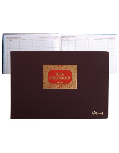 Libro miquelrius n.43 folio apaisado 100 hojas salida de correspondencia