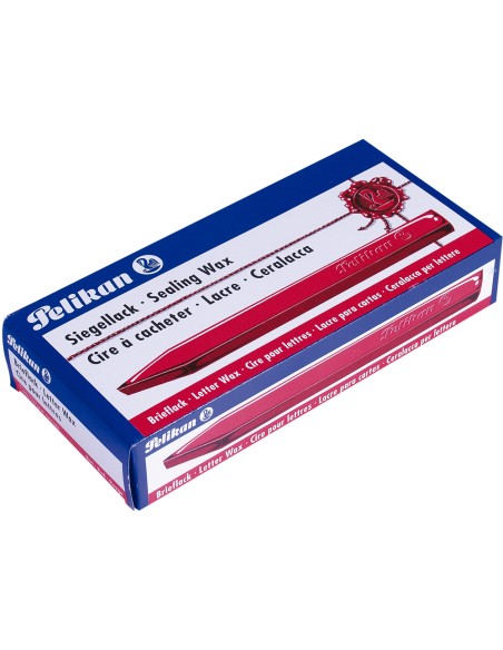 Lacre pelikan color rojo caja de 10 barras