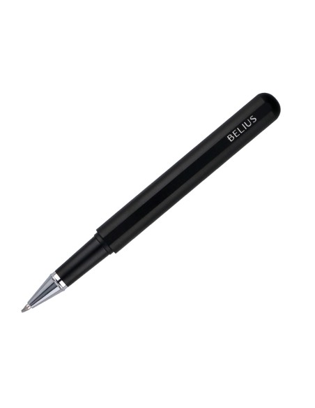 Roller y funda de similpiel belius space b color minimalista negro tinta azul caja de diseño