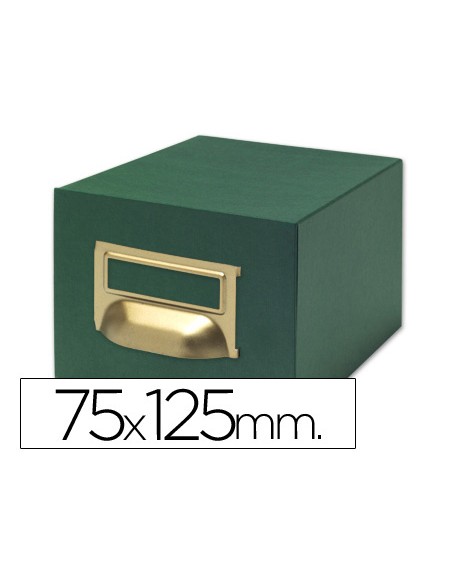 Fichero fichas tela verde 1000 fichas n.2 tamaño 75x125 mm