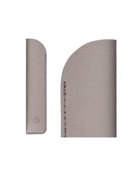 Pluma y funda de similpiel belius space b color minimalista gris tinta azul caja de diseño