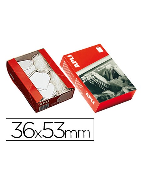 Etiquetas colgantes apli 392 36x53 mm caja de 500 unidades