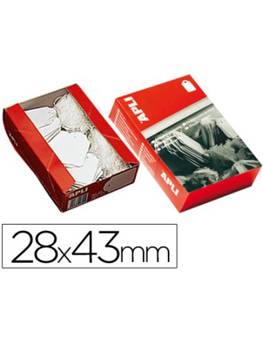 Etiquetas colgantes apli 391 28x43 mm caja de...