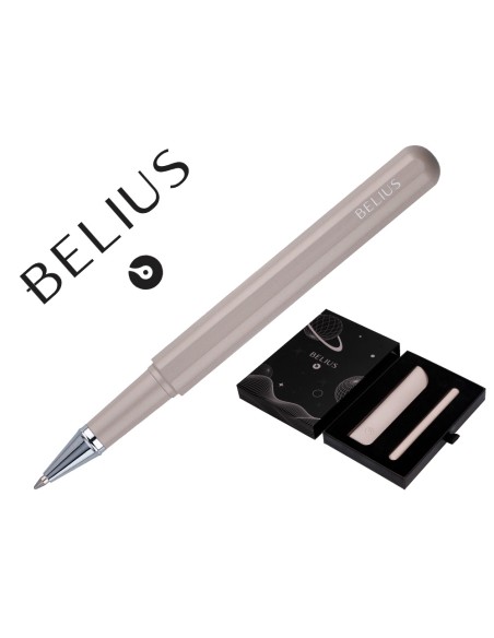 Roller y funda de similpiel belius space b color minimalista gris tinta azul caja de diseño