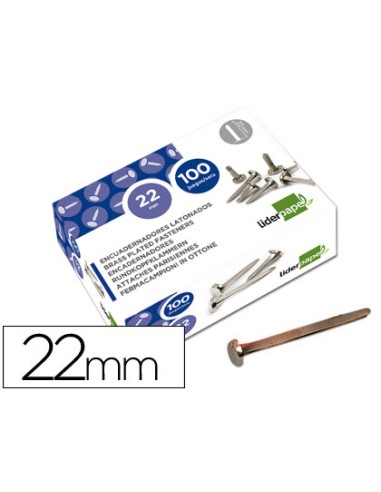 Encuadernadores liderpapel niquelados n.4 22 mm...