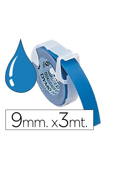 Cinta dymo 3d 9 mm x 3 m azul tradicional