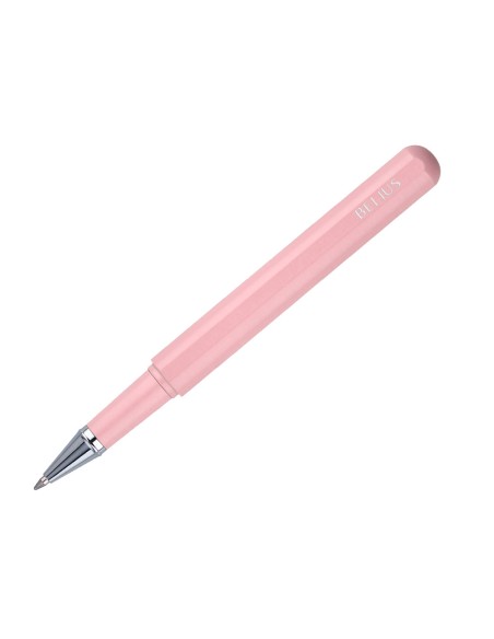 Roller y funda de similpiel belius space b color minimalista rosa tinta azul caja de diseño