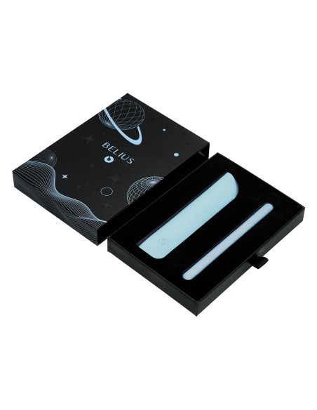 Pluma y funda de similpiel belius space b color minimalista azul tinta azul caja de diseño