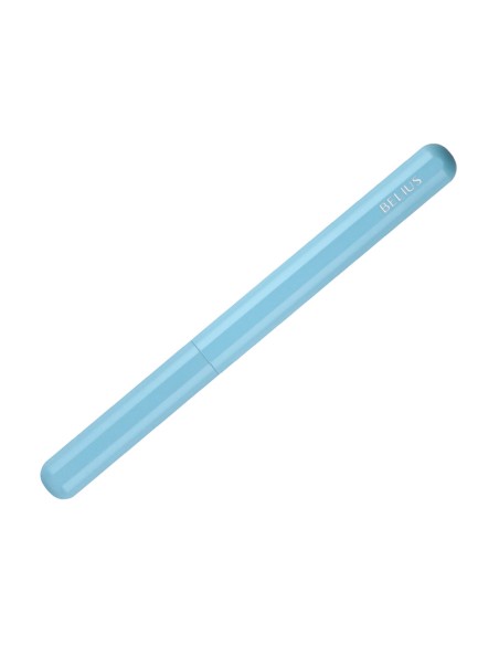 Pluma y funda de similpiel belius space b color minimalista azul tinta azul caja de diseño