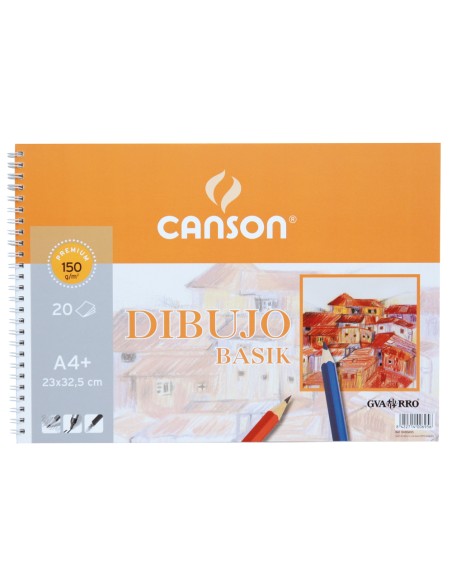 Bloc dibujo basik din a4 23x32.5 cm 20 hojas de 150 gr/m2