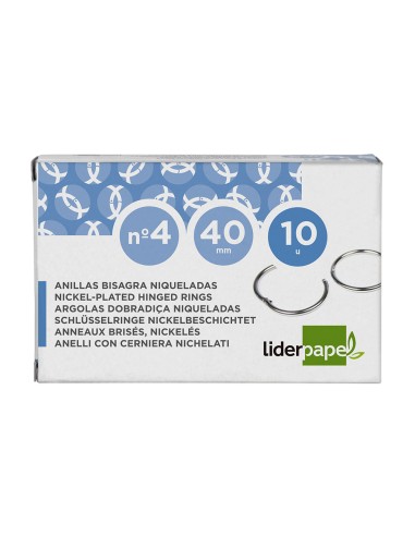 Anilla bisagra liderpapel niquelada n.4...