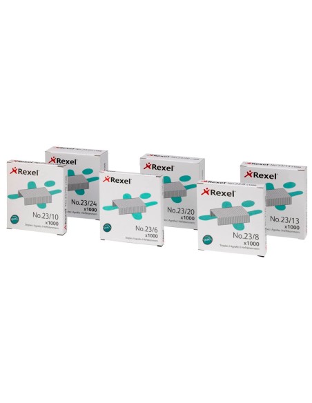 Grapas rexel 23/8 acero caja de 1000 unidades
