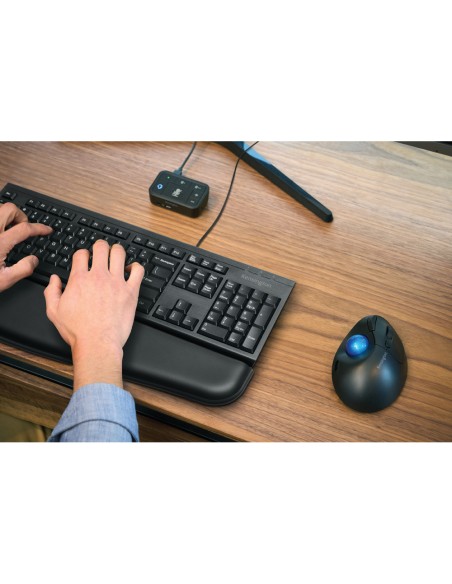 Raton kensington optico trackball tb450 pro fit ergo 1600 dpi inalambrico color negro/azul