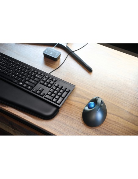Raton kensington optico trackball tb450 pro fit ergo 1600 dpi inalambrico color negro/azul